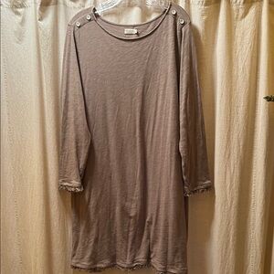 Spartina 449 Brown Casual Long Sleeve Mini Dress